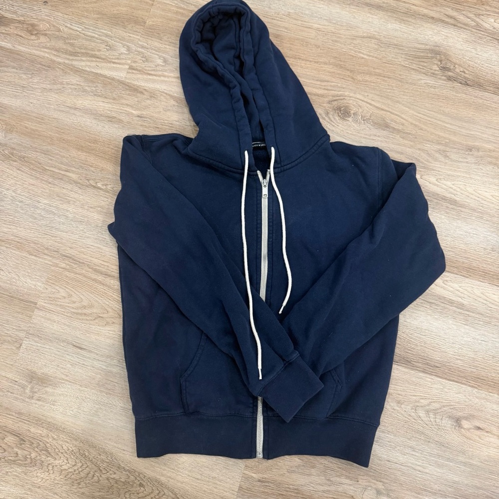 Brandy Melville women’s size small Dark Blue Zip-Up Sweater